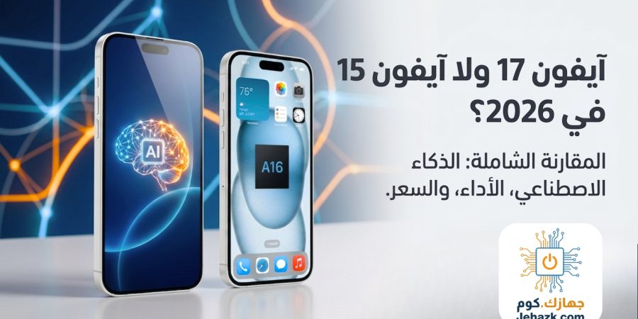 مقارنة آيفون 17 وآيفون 15 في 2026 — الذكاء الاصطناعي والأداء والسعر | جهازك.كوم