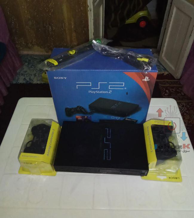 بلايستيشن 2 هارد 80 بالكرتونه وضمان 3 شهور دراعين ووصلات جديده باقه العاب لحد بيس 26 و70 لعبه مختلفه